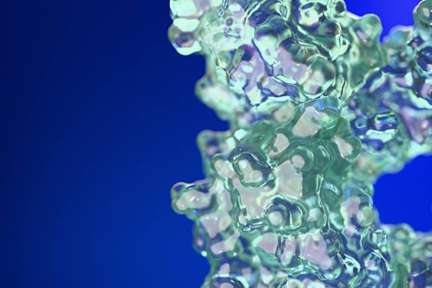 istock Protein motifs in transparent blue tones 2210145230