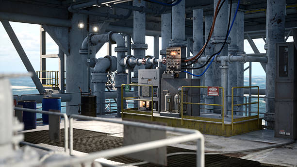 Oil Field Control Panel - Sea Oil Drill Control Panel - Sea Oil Refinery Control Panel - Offshore Oil Rig Control Panel