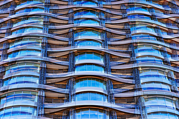 istock Abstract background of modern corporate building facade 2210147350