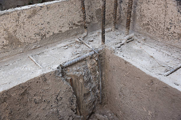 istock Mistakes in foundation beam reinforcement construction. 2210152269