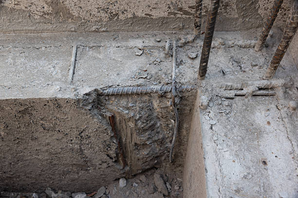 istock Mistakes in foundation beam reinforcement construction. 2210152274
