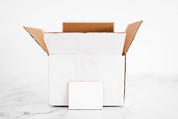 istock white open box or parcel with blank label with copy space, concept of unboxing organizing or shipping 2210154034