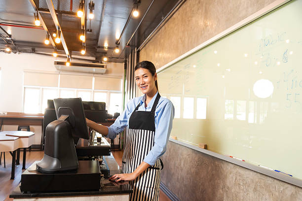 istock Barista coffee in cafe room.Occupation concept. 2210161618