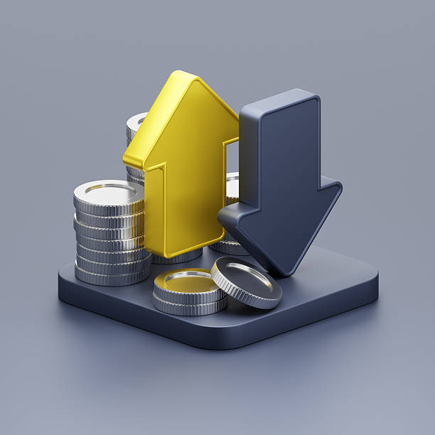 istock Arrows and Coins Representing Economic Trends and Financial Stability 2210162903