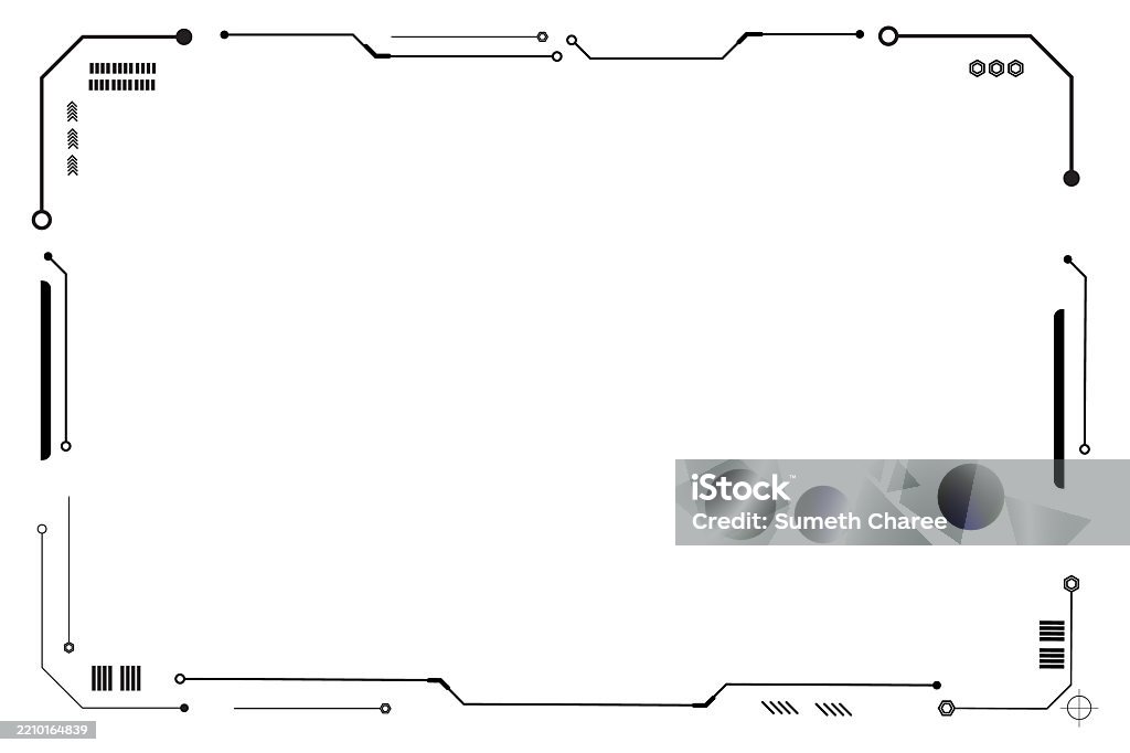Black Control Panel Abstract Modern Technology Futuristic Interface Hud ...