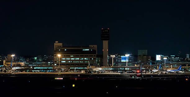 istock Airport terminal night view 2210165312