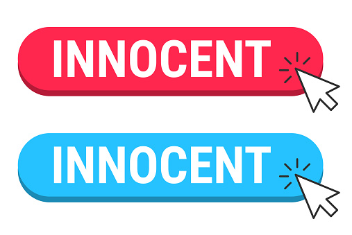 Innoent Rcjed Back Innocent Red And Blue Buttons With Cursor On White Background Stock ...