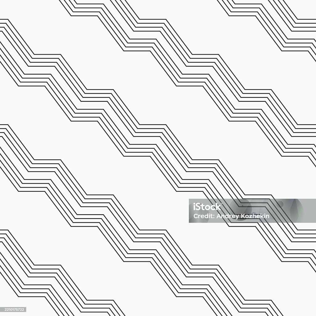 Seamless Vector Outline Pattern Diagonal Broken Lines Pattern Repeating ...