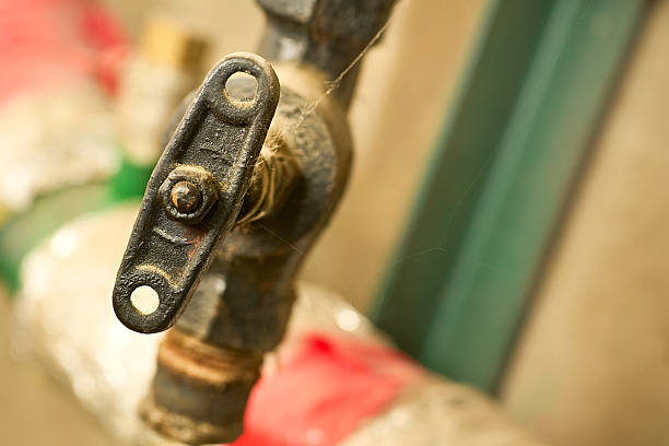 istock Shut off the water.Plumbing sewerage.Water valve shutting 2210183165
