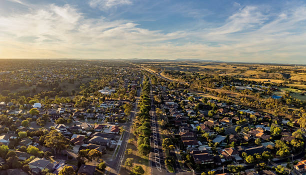 istock Keilor, Melbourne.  An aerial view of this outer suburb. 2210183644