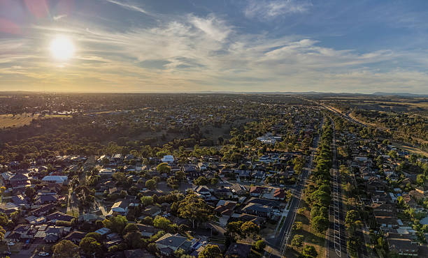 istock Keilor, Melbourne.  An aerial view of this outer suburb. 2210183697