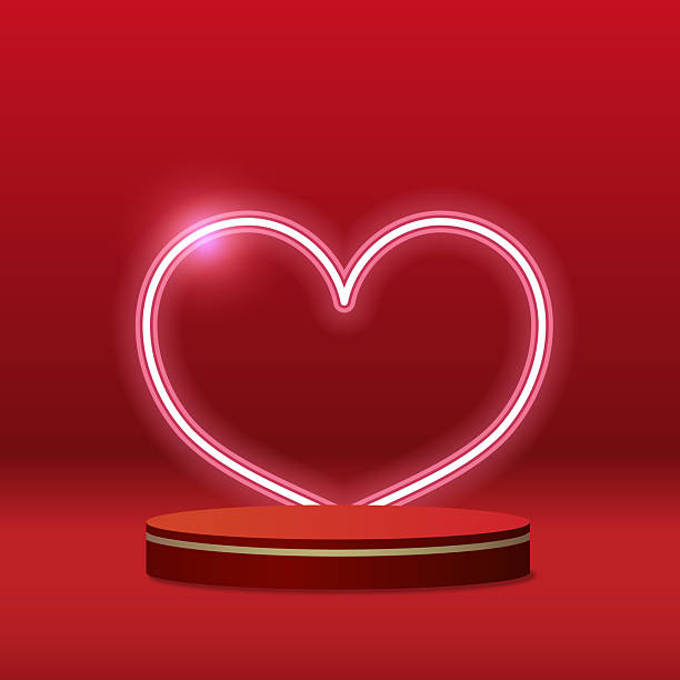 istock Product podium for Valentine's event. Love sign. 2210193031
