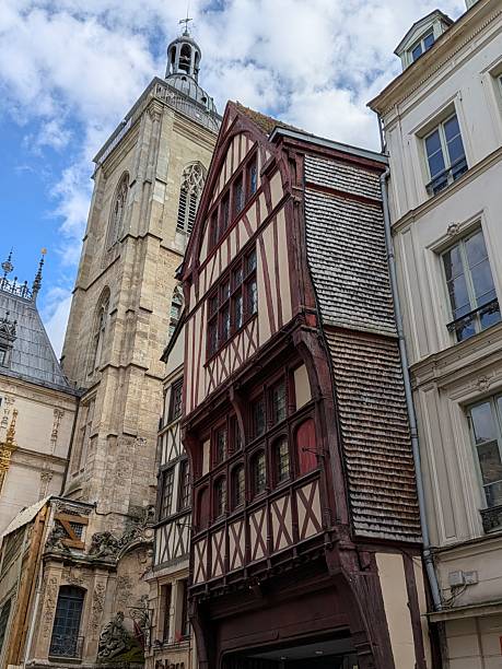 istock Medieval wooden houses 2210193375