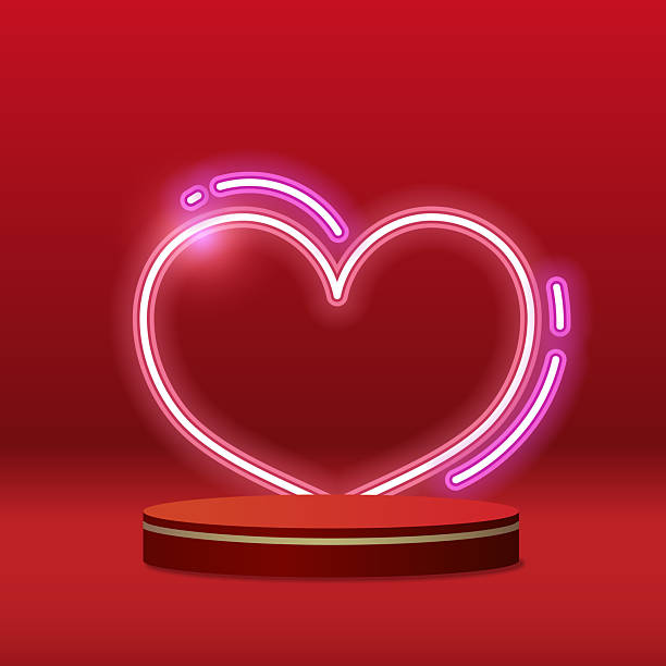 istock Product podium for Valentine's event. Love sign. 2210193462