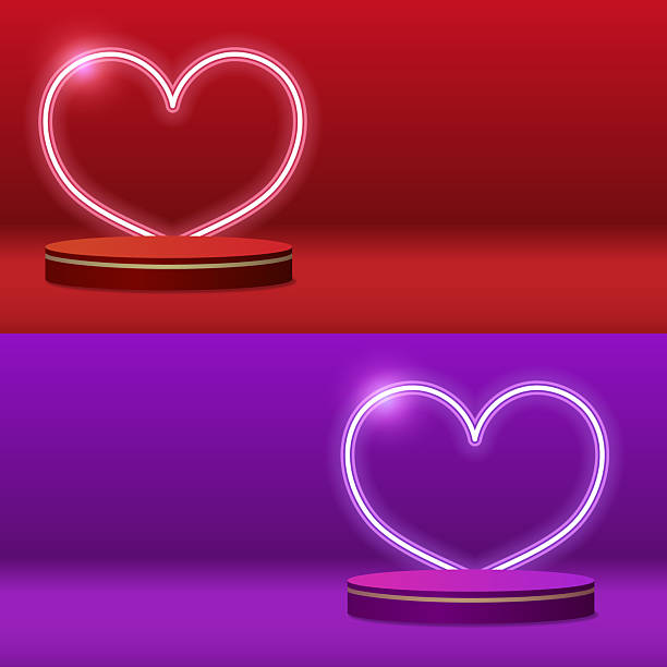istock Product podium for Valentine's event. Love sign. 2210194240