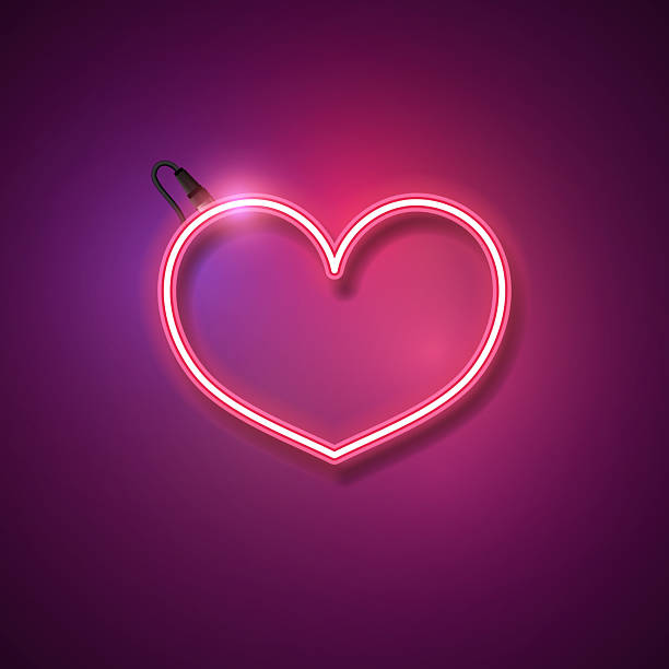 istock Love sign background design. Pink heart neon. 2210194506