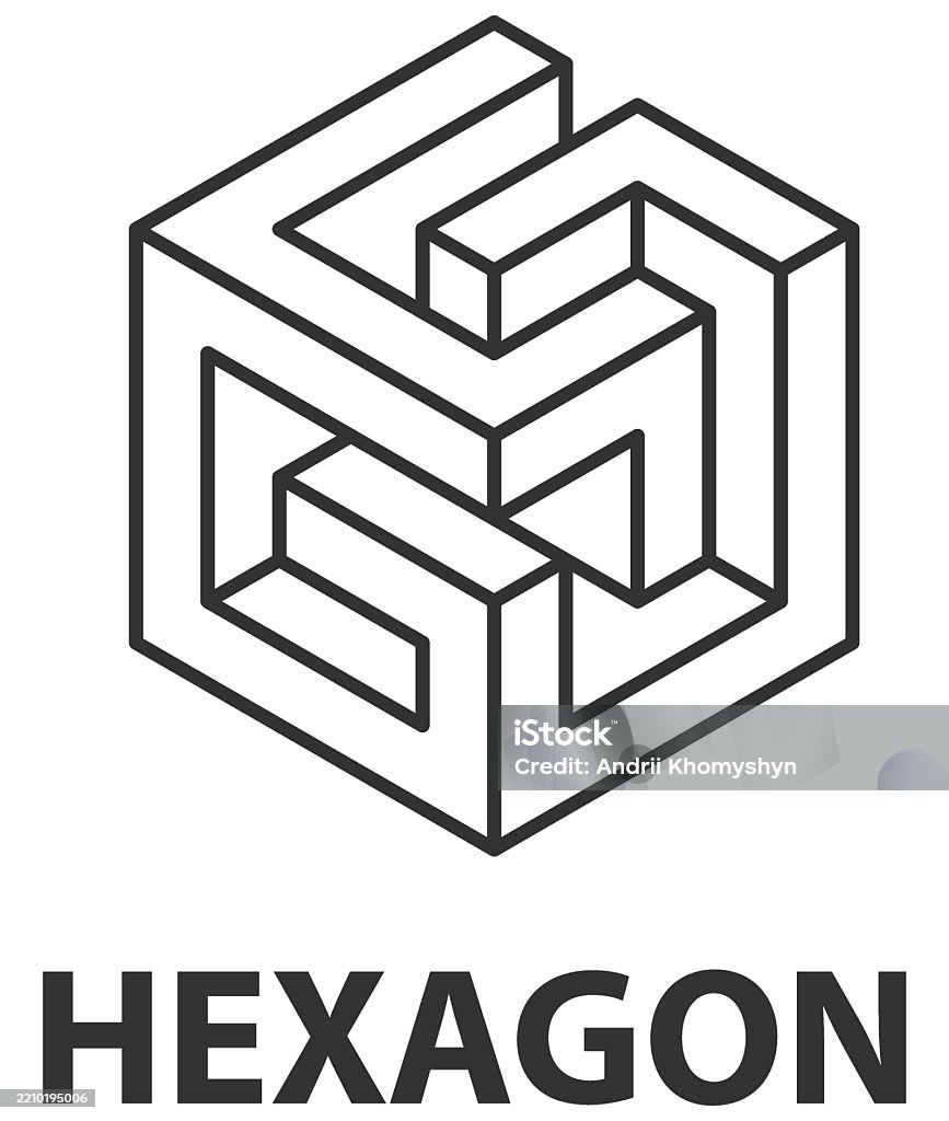 Impossible Isometric Geometry Abstract Isometric Shape Impossible Geometry Minimalist Concept Optical ...