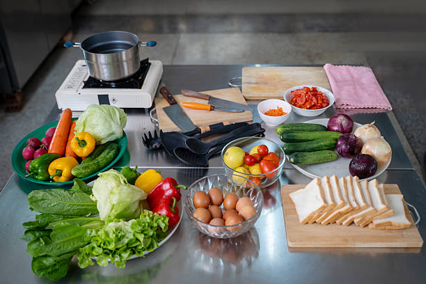 istock Fresh vegetables are arranged neatly and beautifully on the plate. 2210197781