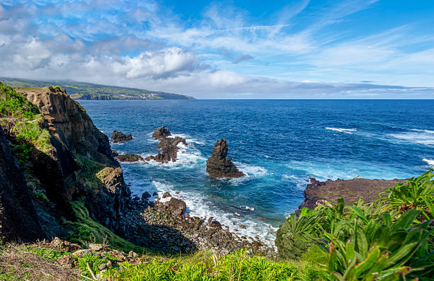 istock Buraco de São Pedro (São Miguel, Azores, Portugal): Stunning viewpoint overlooking the Atlantic Ocean (Oceanus Atlanticus), dramatic cliffs, geological history, and breathtaking natural scenery. 2210203831