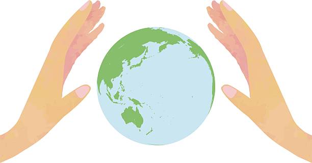 istock Hands Holding the Earth – Caring for Our Planet and Future / illustration material (vector illustration) 2210203882
