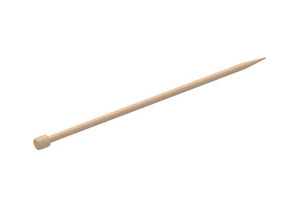 istock Knitting needle isolated on white background. Sticks for knit. 3d render 2210225001