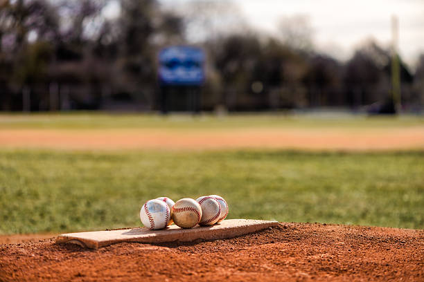 istock Several baseballs on pitcher's mound at youth league field 2210228461