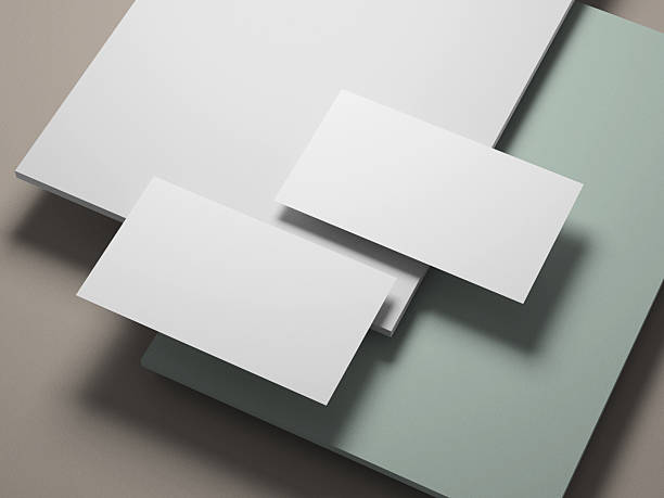 istock Stylish business card placed on white and pastel layers, featuring a modern and minimalistic design. 2210241613