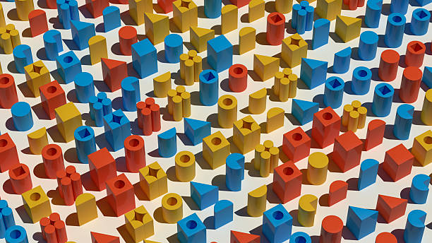 istock Isometric Bauhaus Blocks Geometric Shapes Colorful 2210242992