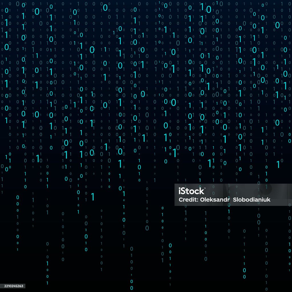 Stream Binary Code Binary Code Matrix Background On Screen From Numbers ...