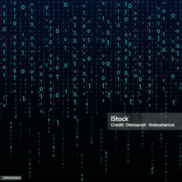 Stream Binary Code Binary Code Matrix Background On Screen From Numbers ...