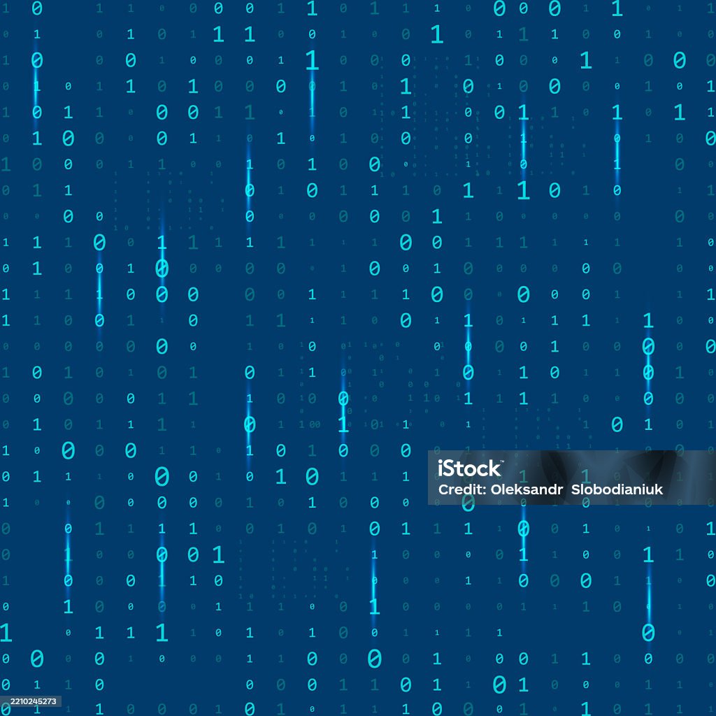Stream Binary Code Binary Code Matrix Background On Screen From Numbers ...