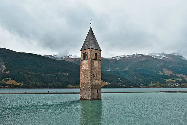 istock Ancient church in Lake Resia 2210252772