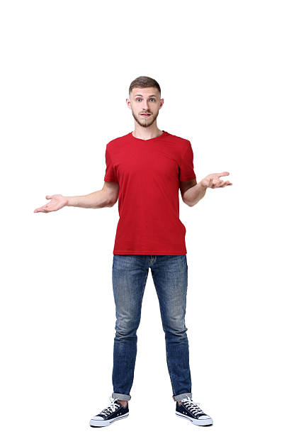 istock Portrait of young man on white background 2210253448