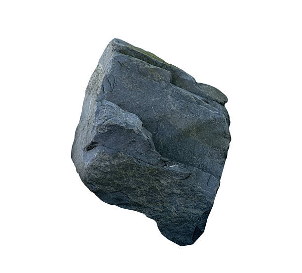 istock Rock Granite Podium Isolated on  white background,Grey Rock Sea with Texture for for Spa Product Stage,Stone Stand Display on  background, Dark Green Cliff Rock Mountain for Garden Decoration 2210262067