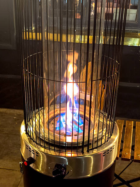 istock A small fire is burning in a metal container 2210263431