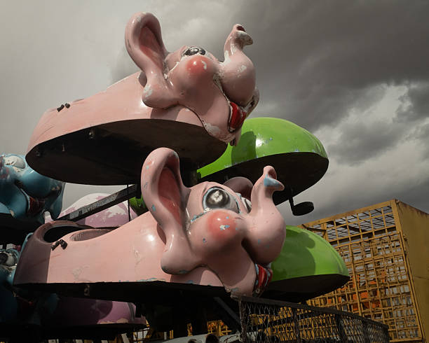 Women having fun in an amusement park