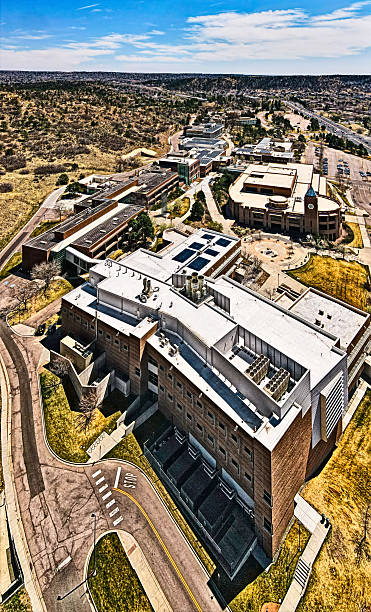istock Vertical drone view of UCCS campus 2210264322