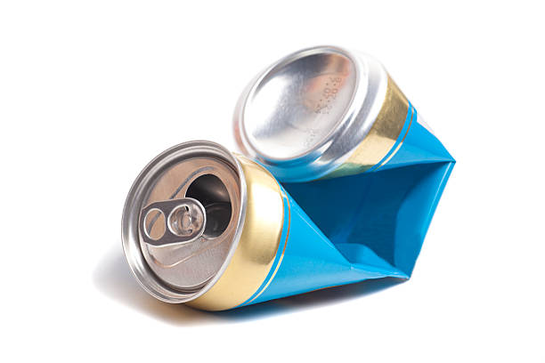 istock Empty crumpled can from energy drink or beer 2210264593