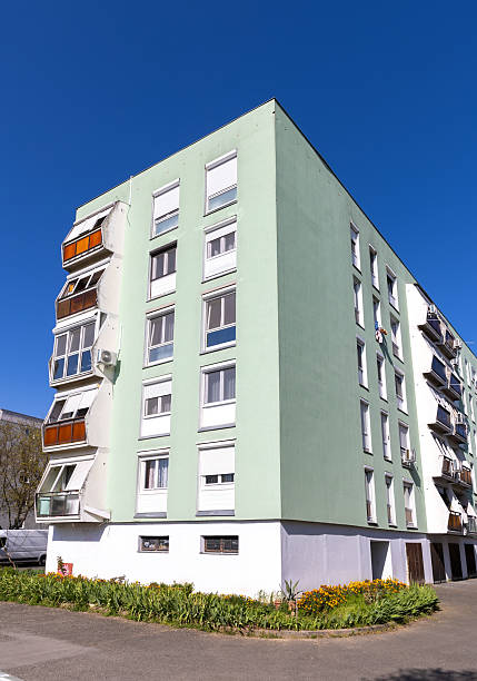 istock Ex-soviet concrete block houses in eastern-europe 2210274896