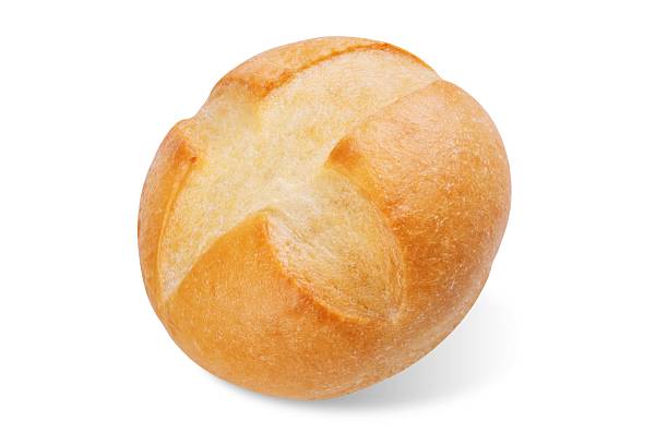 Wheat flour bread on kitchen table ready to eat