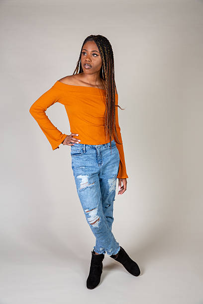 istock Young Black Woman posing in studio 2210287431
