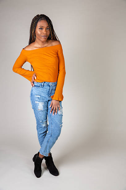 istock Young Black Woman posing in studio 2210287480
