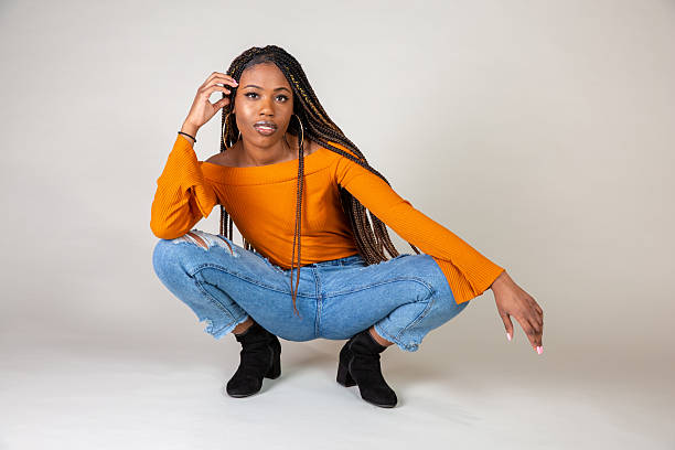 istock Young Black Woman posing in studio 2210287592