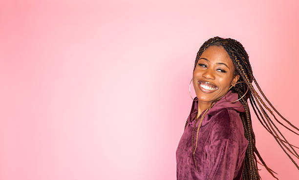 istock n American woman on pink background 2210288529