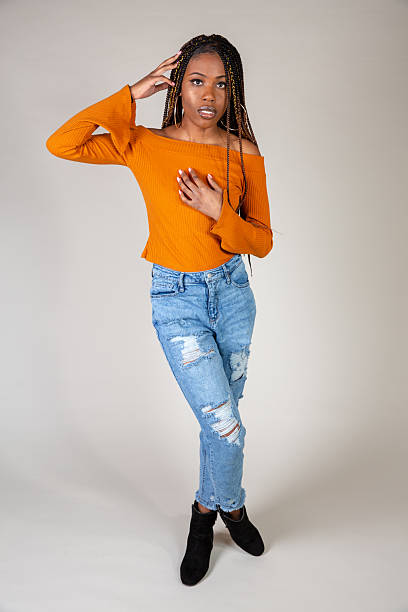 istock Young Black Woman posing in studio 2210289198