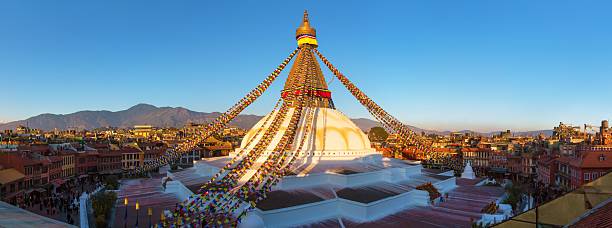 istock Boudhanath stupa, buddhist stupa Kathmandu city sunset 2210291378