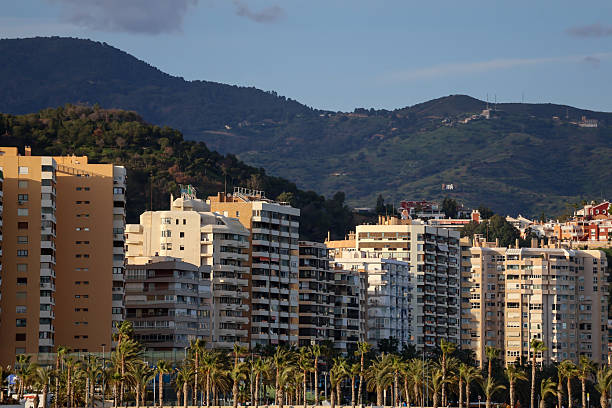 istock Malaga Spain  Aerial Panoramic city view Blue sky with white clouds ,mountains 2210293227