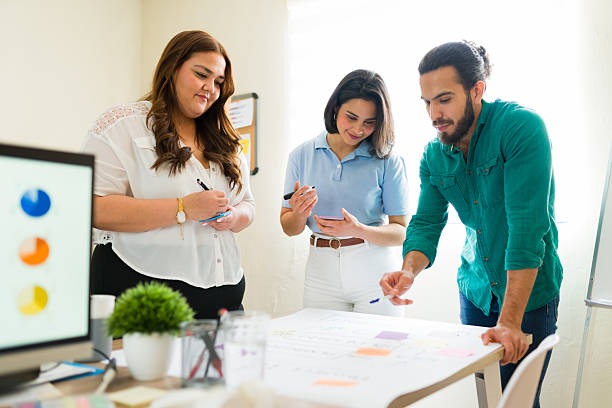 istock Creative business team brainstorming and planning project in modern office 2210298271