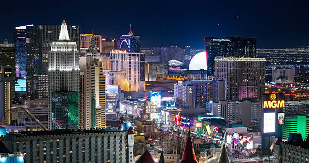 istock Las Vegas, Nevada on a Clear Night - Aerial 2210315170