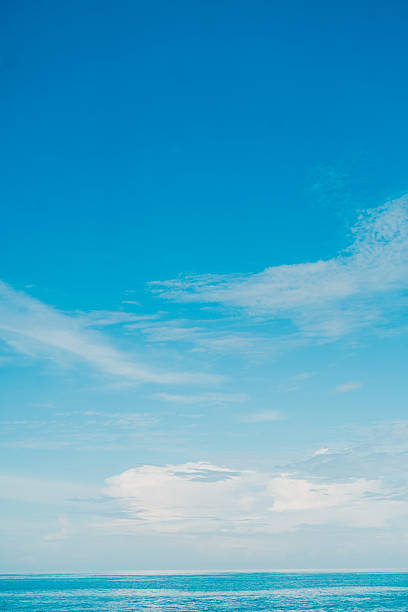 istock Clear blue ocean with soft waves and sky, ideal for summer vacation and tropical getaway visuals. 2210323416